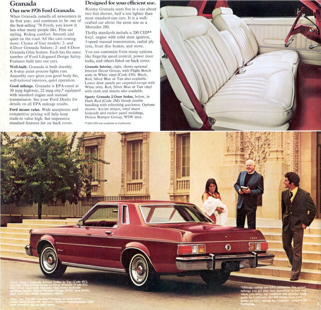 1976 Ford Granada Brochure Page 8